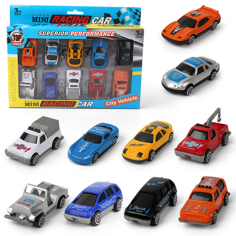 Picture of Children's toy car suit boy back to force sliding car military tank armored vehicle fire truck engineering vehicle