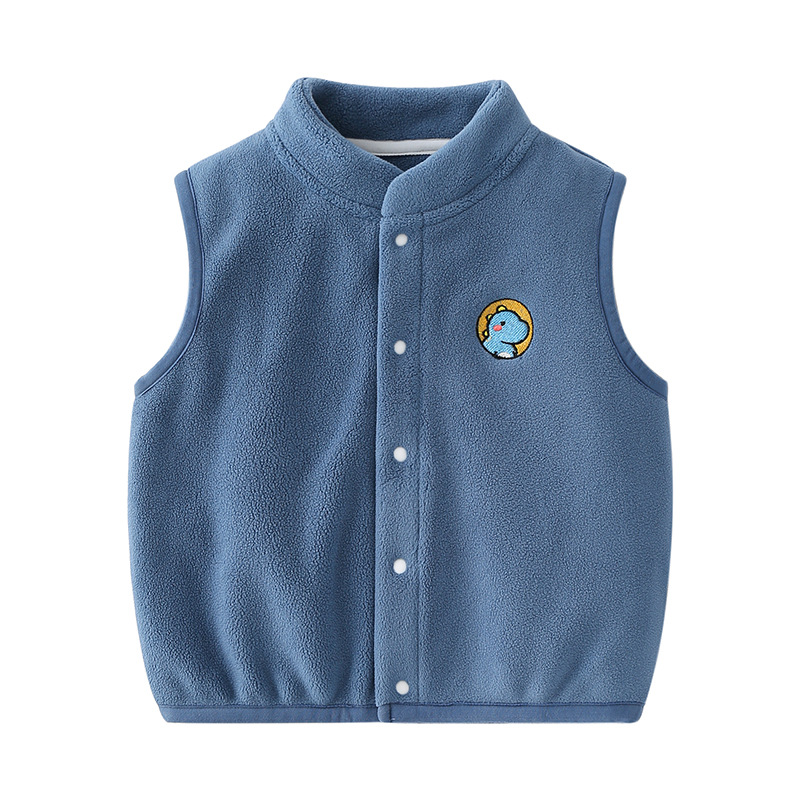 Picture of Men's and women's baby vest inside and outside wear vest polar fleece double-sided fleece-lined waistcoat thickened autumn and winter children's warm vest