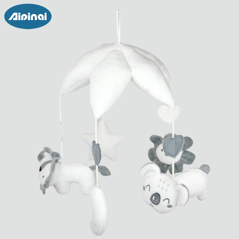 Picture of Newborn Bedside Rattle Baby Carriage Rotating Music Bed Hanging Bed Bell Baby Soothing Pendant Hanging Doll
