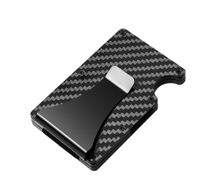 Picture of Carbon Fiber Card Holder Anti-Degaussing Men's Multi-Functional Wallet Card Holder Card Box Anti-Theft Rfid Credit Card Holder