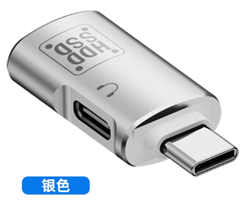Picture of type-c mobile phone otg adapter support charging headset PD10W for Apple 15 Huawei Android mobile phone