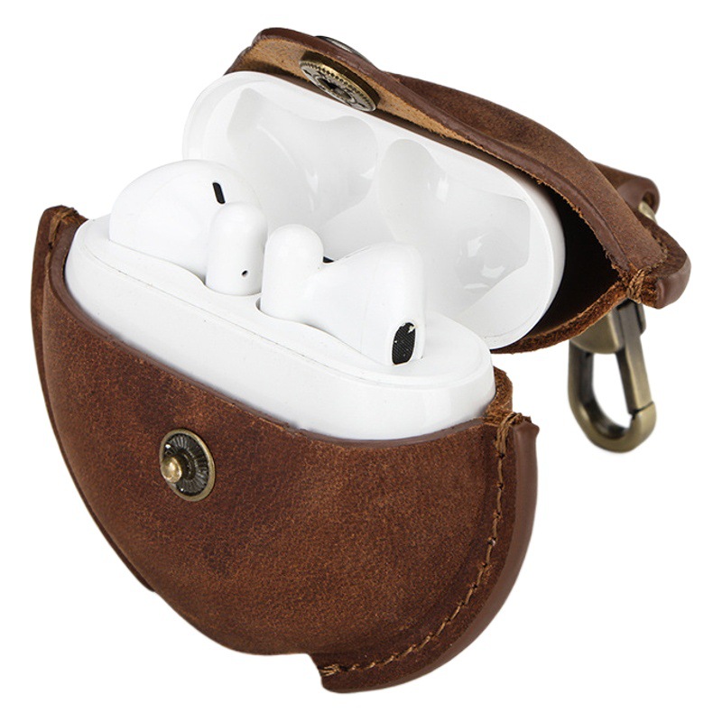 Suitable for Huawei freebuds3 Protective Case Crazy Horse Leather Hook Convenient Huawei 3rd Generation Wireless Bluetooth Headphone Case
