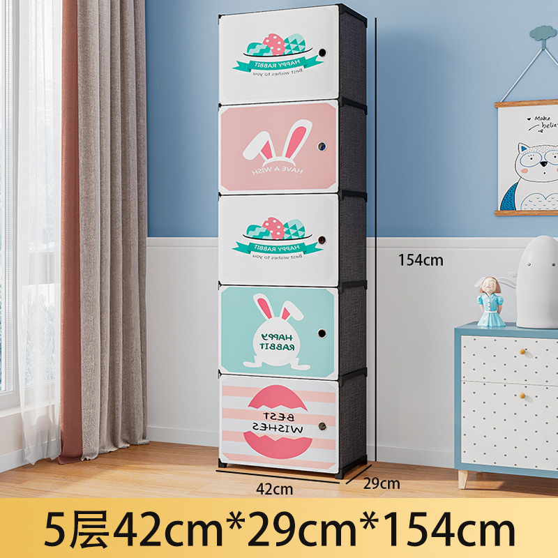Picture of Installation-Free Children's Wardrobe Baby Baby Clothes Folding Storage Cabinet Household Bedroom Simple Wardrobe Storage Cabinet