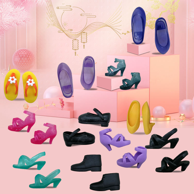 Picture of Lijia Toy Doll Shoes Long Boots High Heels Flat Casual Shoes Fat Feet Height 26cm Six Points Accessories