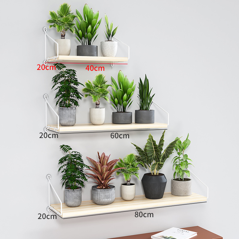 Picture of Source Factory Flower Rack Storage Rack Balcony Flower Rack Wall Indoor Wall Hanging Punch-free Flower Pot Rack Wall Rack