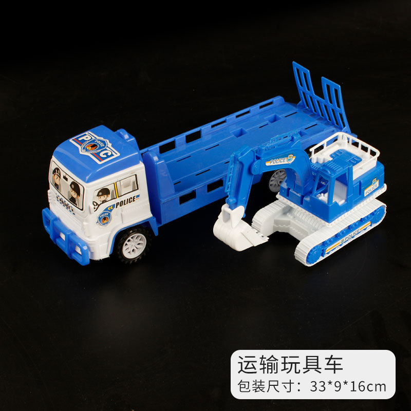 Picture of Large simulation inertia children's toy engineering truck set baby fire truck mixer excavator model