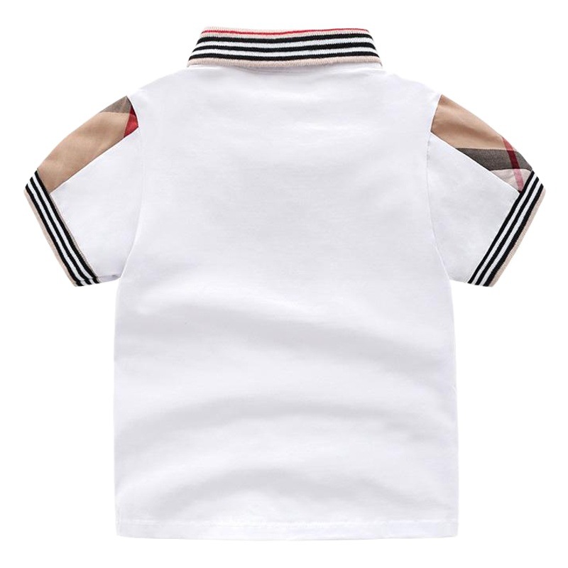 Children's Summer Wear Boys and Girls White Female Baby T-shirt 2-6 Years Old Trendy Pure Cotton Children's Women's Top Shirt