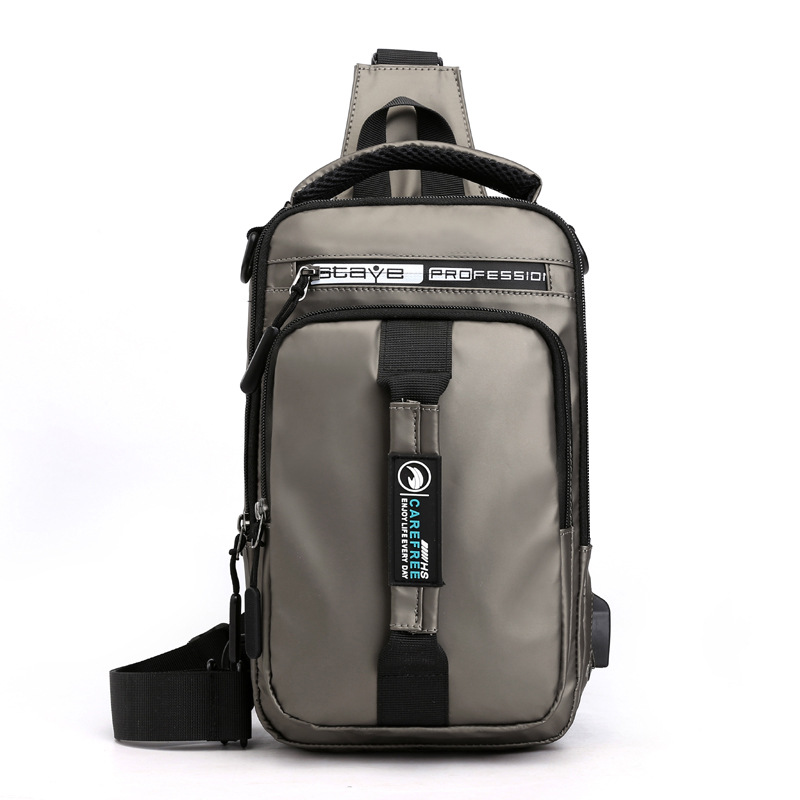 Picture of Cross-border exclusive for manufacturers to batch new men's chest bag charging usb interface chest bag multi-functional shoulder bag backpack