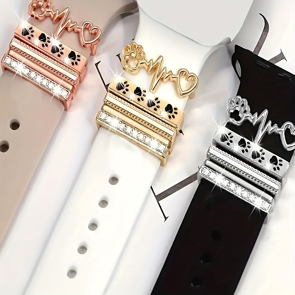 Picture of For Apple Watch Watch Universal Silicone Strap Oil Drop Cat Paw Decoration