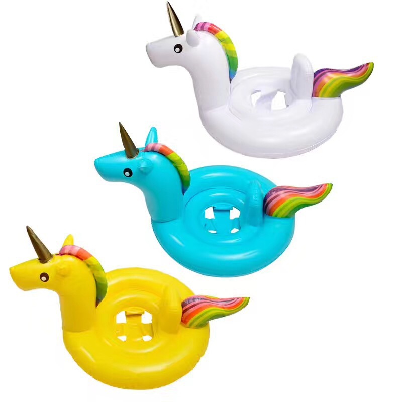 Picture of 1 piece generation hair White Swan Flamingo seat inflatable swimming buoy children life buoy double air nozzle Mount watermelon Pang
