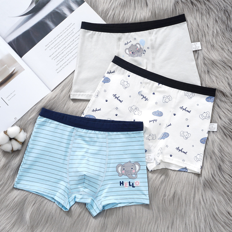 Children's Pure Cotton Underwear, Boys' Boxer Briefs, Baby Boys, Middle and Large Kidsren's Boxer Briefs, 2-15 Years Old Can Be Worn Outside