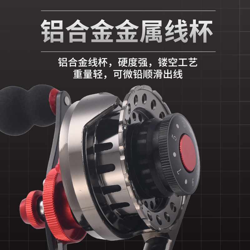 Picture of Komaron Magnetic Slow Down All-metal Raft Fishing Wheel Micro-lead Wheel Slow Down Valve Fishing Front Wheel Fishing Line Wheel