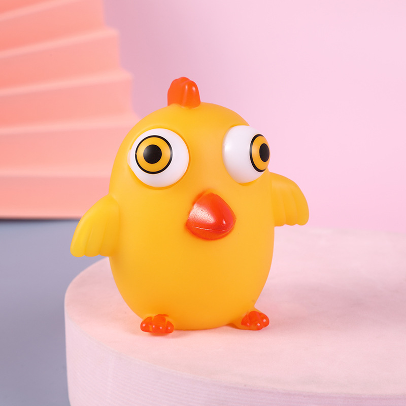 Picture of Cross-border cartoon factory direct decompression animal squeeze doll decompression pinch music stare eye vent toy