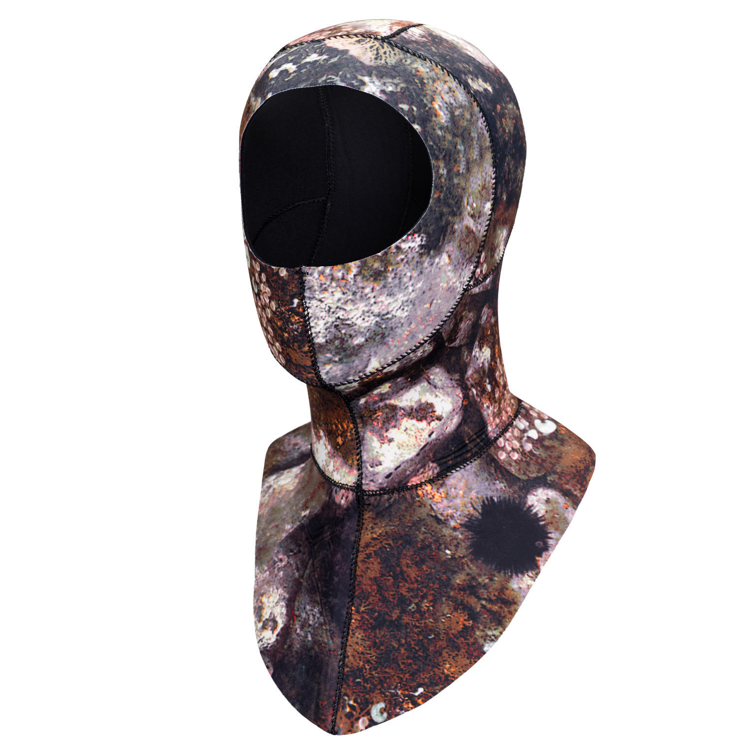 Picture of Diving Hat Camouflage 3mm Warm Underwater Cold-proof Swimming Scuba Men's Winter Swimming Women's Super Elastic Thickened Snorkeling Head with Shoulder