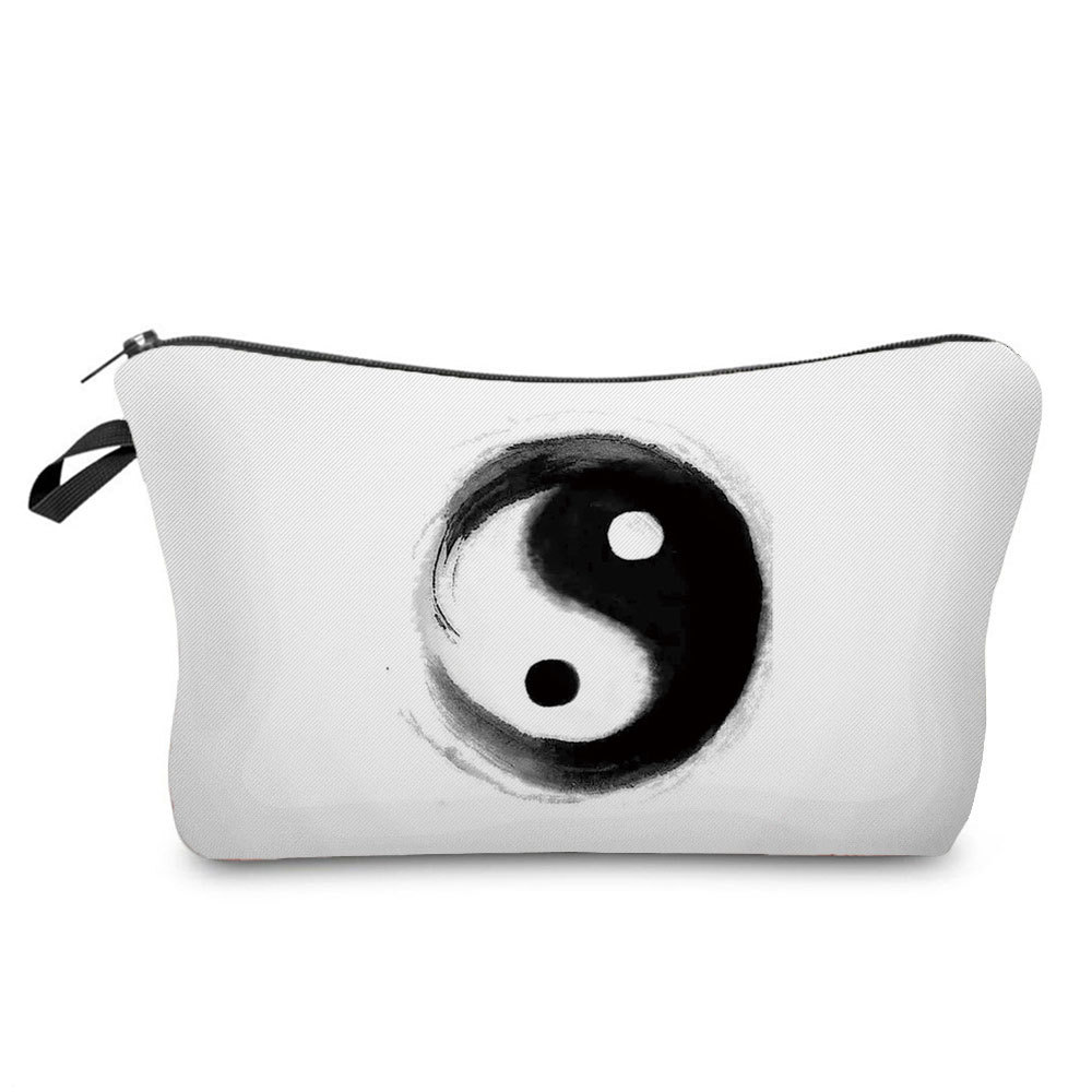 Picture of Factory Direct geometric printing cosmetic bag simple pattern wash bag portable travel cosmetics storage bag