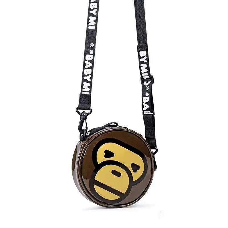Picture of Ba * e Shoulder Bag Children's Cartoon Ape Cute Smiley Men's and Women's Crossbody Bag Coin Purse