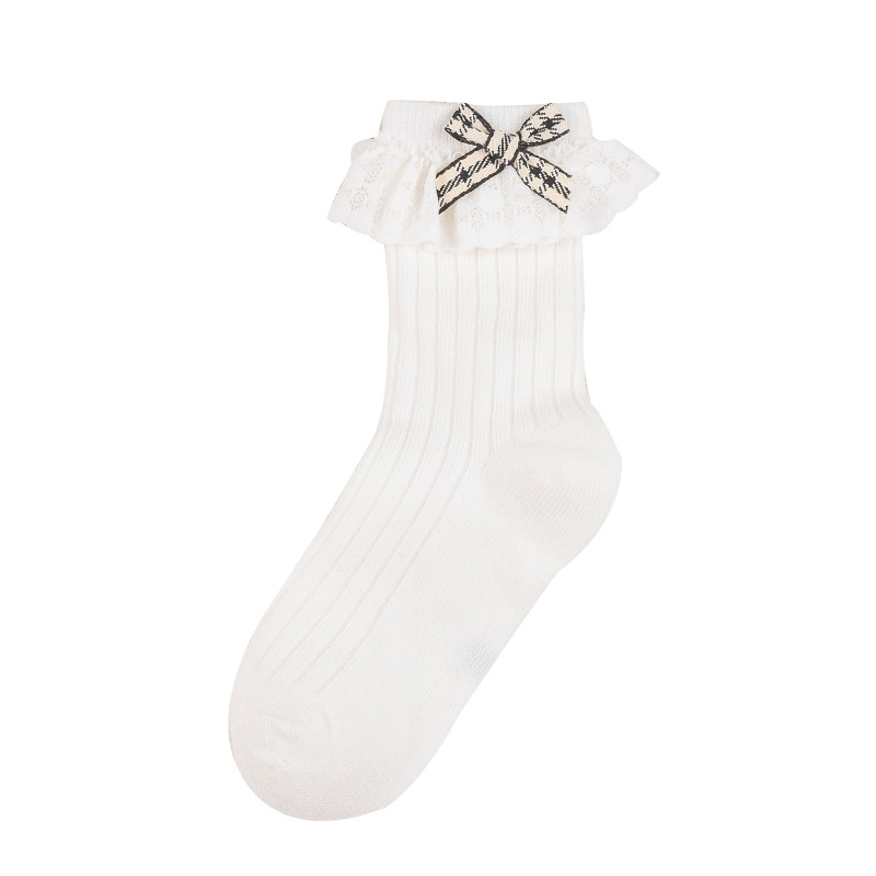 Picture of Girls socks wholesale spring and autumn 2022 new baby lace socks lace princess socks bow little girl socks