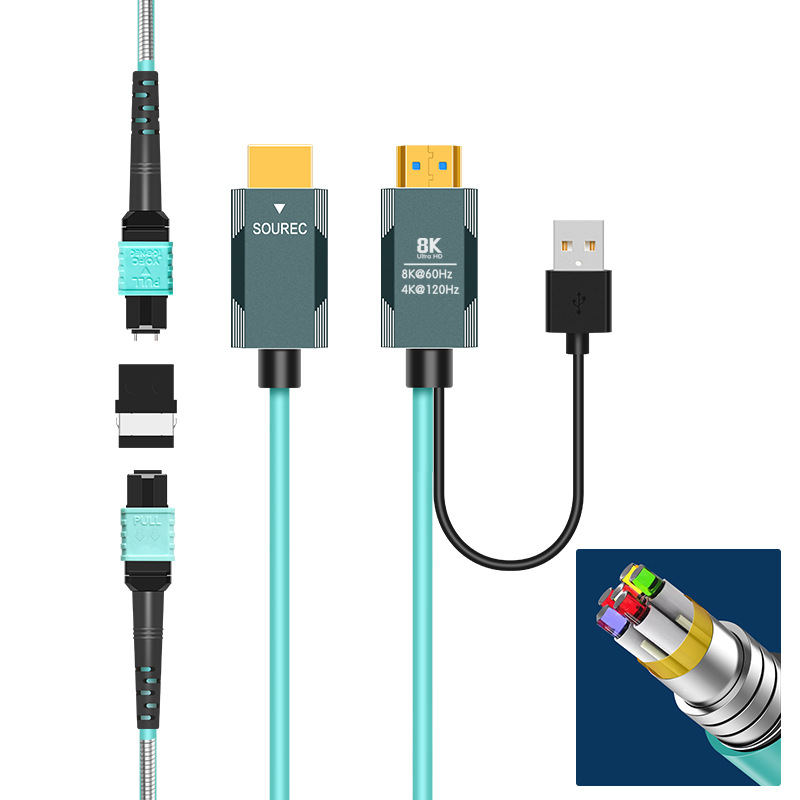 Picture of Pure optical fiber 8K lossless HDMI ultra high definition line 2.1 version no electromagnetic interference medical TV projector cable