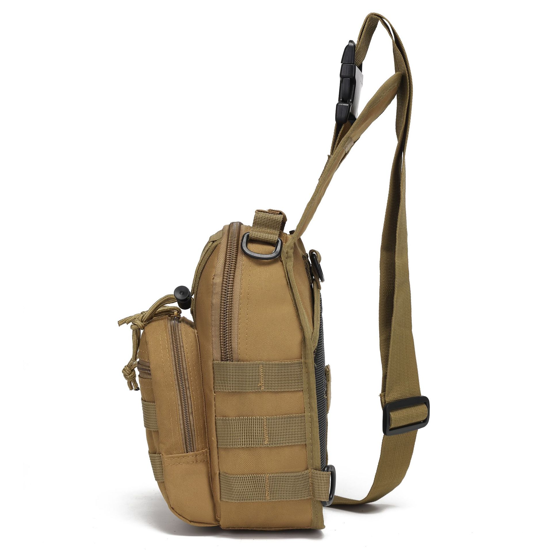 Picture of Factory Spot Canvas Riding Bag Camouflage Outdoor Sports Small Chest Hanging Bag Single Shoulder Crossbody Outdoor Tactical Chest Bag