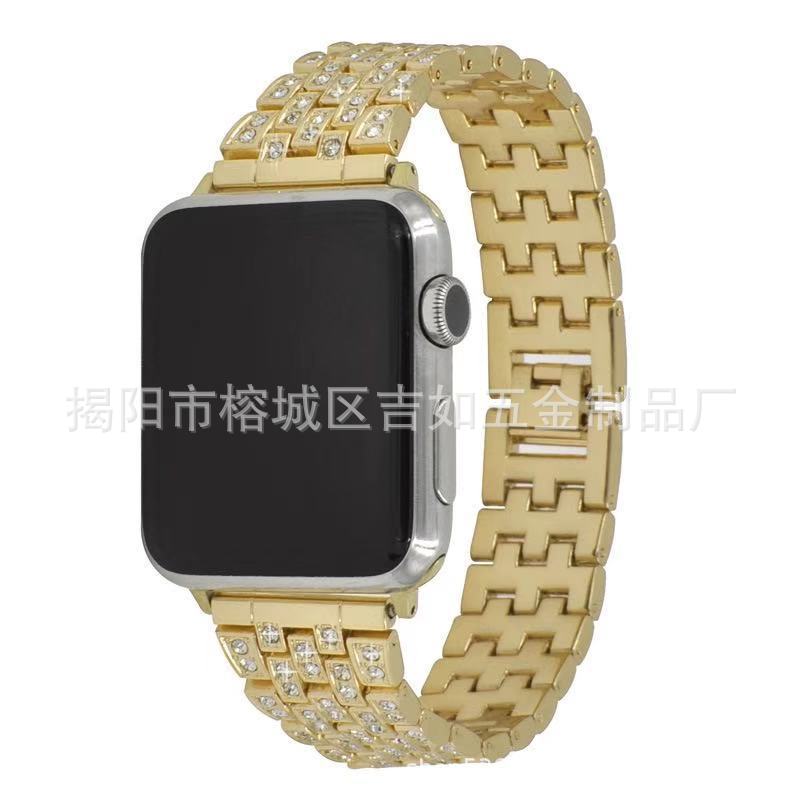 Picture of For Samsung S3 Huawei GT2 Applewatch8 five beads full diamond strap iWatch Apple alloy strap