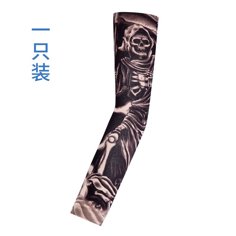 Picture of Outdoor Sleeve Tattoo Sleeve Seamless Men's and Women's Flower Arm Riding Sunscreen Sleeve Tattoo Arm Gifts
