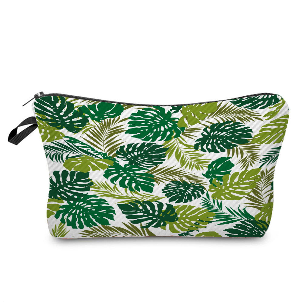 Picture of New Hot Style Auspicious Turtle Leaf Print Cosmetics Bag Tree Bushing Travel Dumpling Type Bag Storage Cosmetic Bag