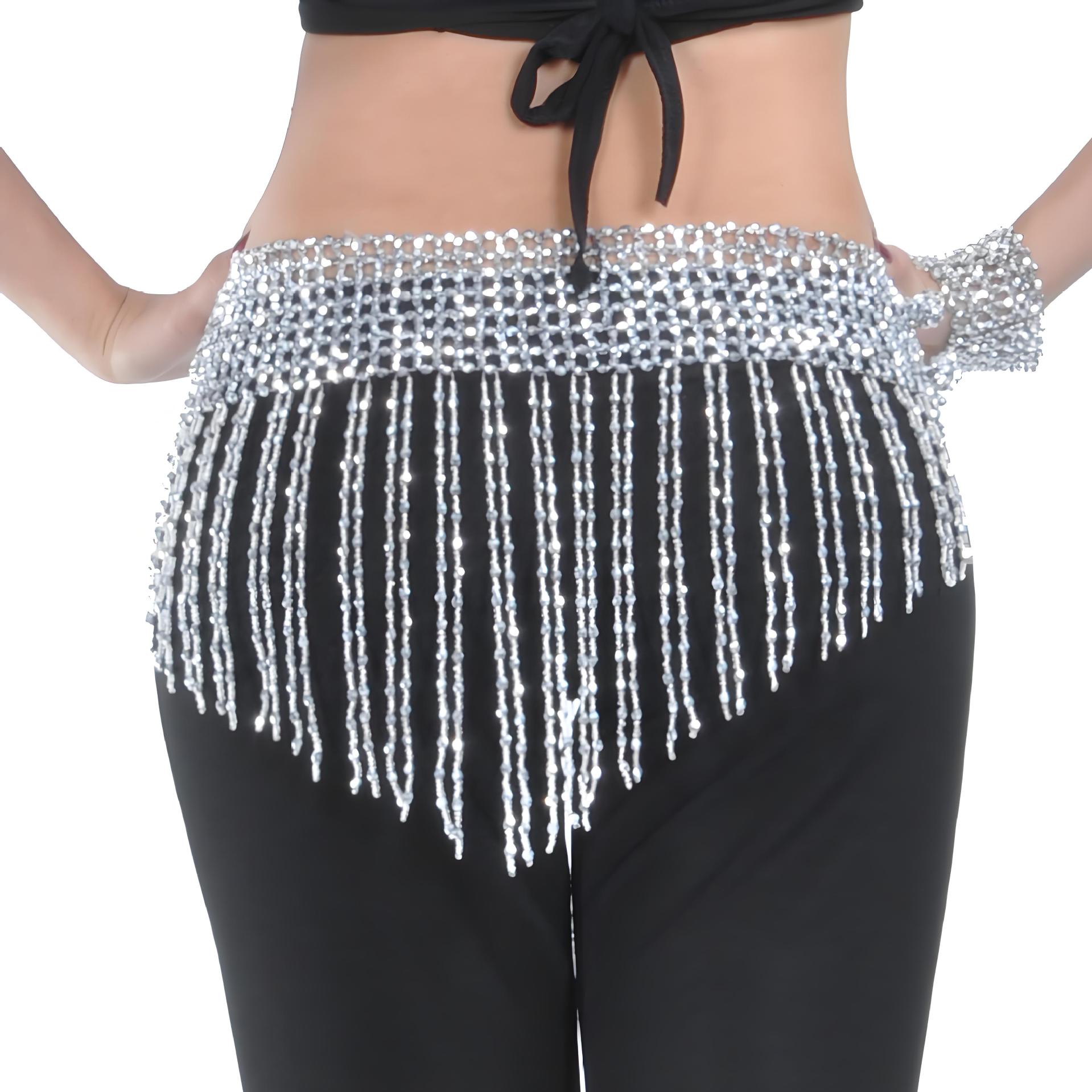 Picture of Triangle beard waist chain, belly dance waist chain, belly dance waist beading bead chain, belly dance