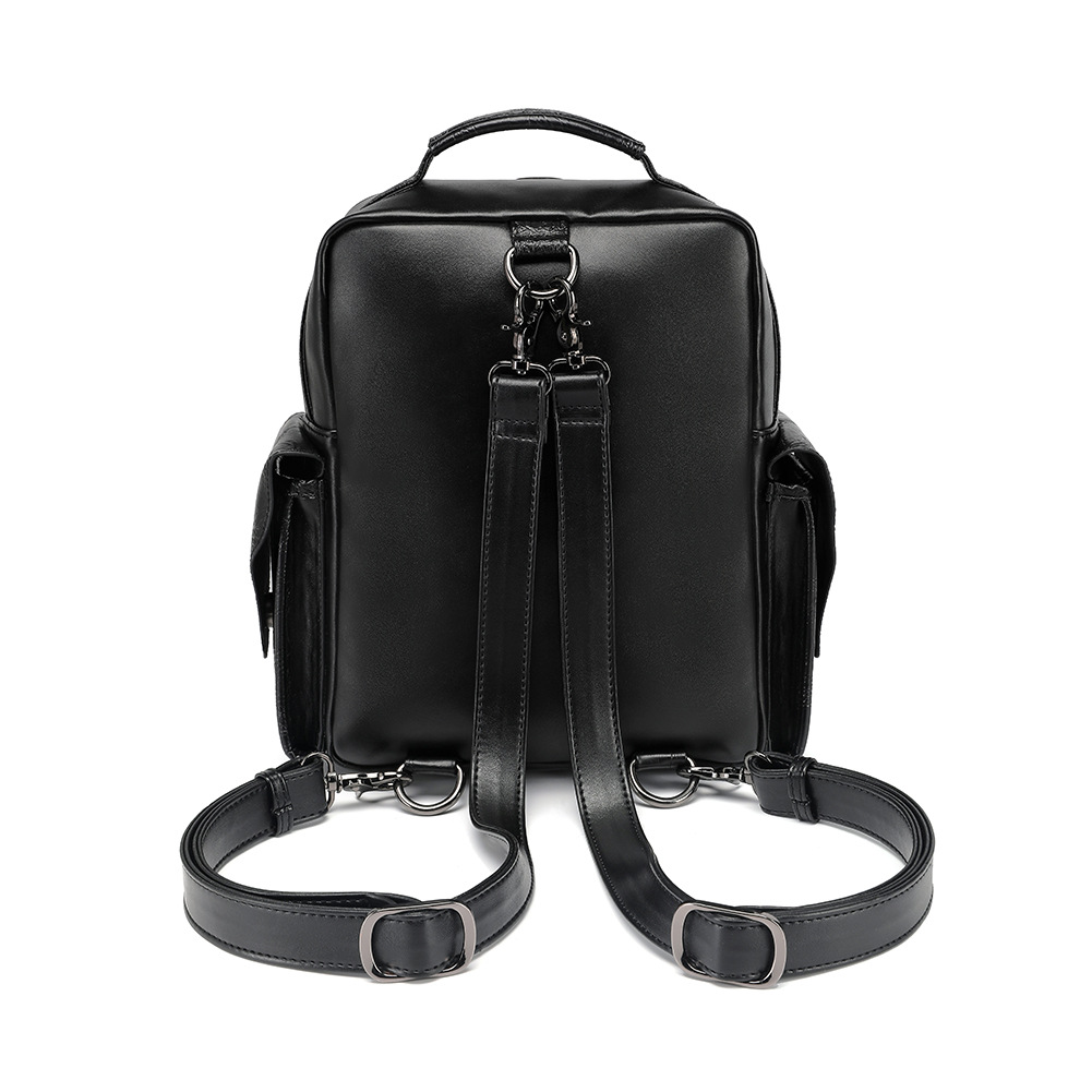 Picture of Cross-border new bag women's Gothic large capacity Women's backpack skull embroidered portable backpack computer bag