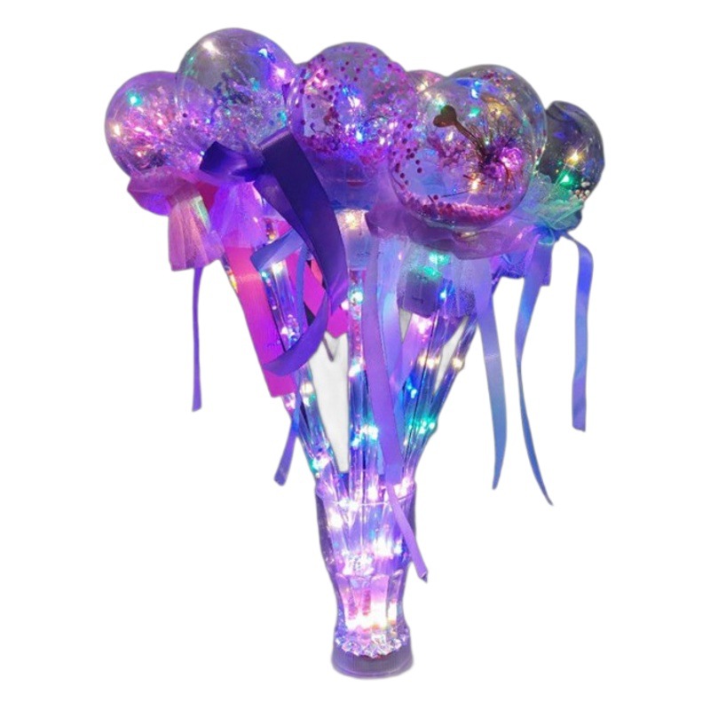 Douyin's Same Bobo Ball Starry Sky Ball Magic Wand Children's Fairy Wand Toy Glowing Night Market Plaza Hot Selling Wholesale
