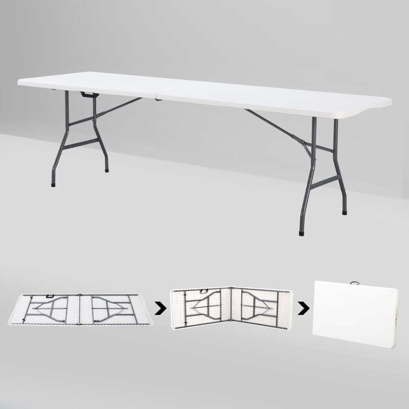 Picture of 1.8m Outdoor Plastic Folding Table Conference Long Blow Molded Table Night Market Stall Table Portable Banquet Dining Table
