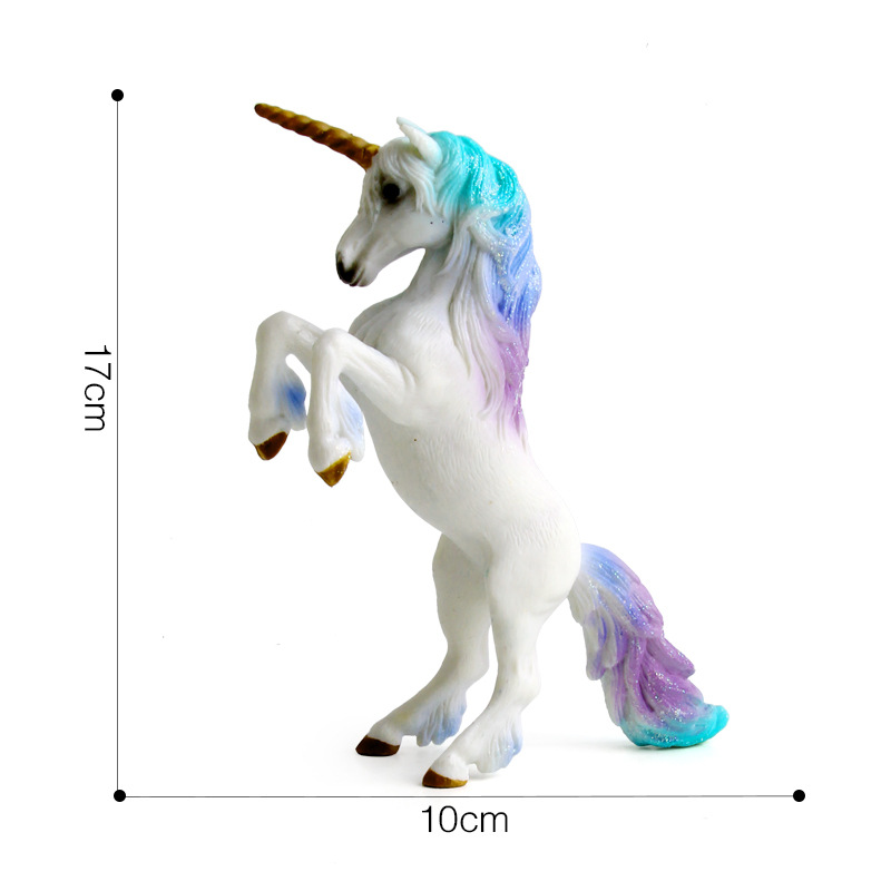 Picture of Unicorn Doll Toy Simulation Mini Animal Model Unicorn European Myths and Legends of Monasteries