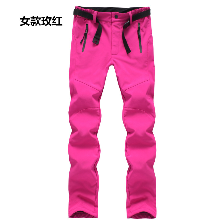 Picture of Outdoor Rush Pants Women's Windproof Waterproof Winter Thickened Warm Couple's Outdoor Soft Shell Mountaineering Fleece Pants