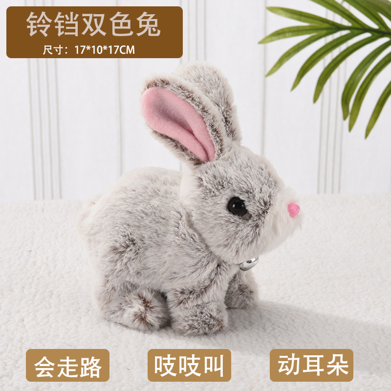 Picture of Plush Electric White Rabbit Simulation Pet Can Walk, Call, Move Mouth, Shake Ears Angora Rabbit Pet Toy