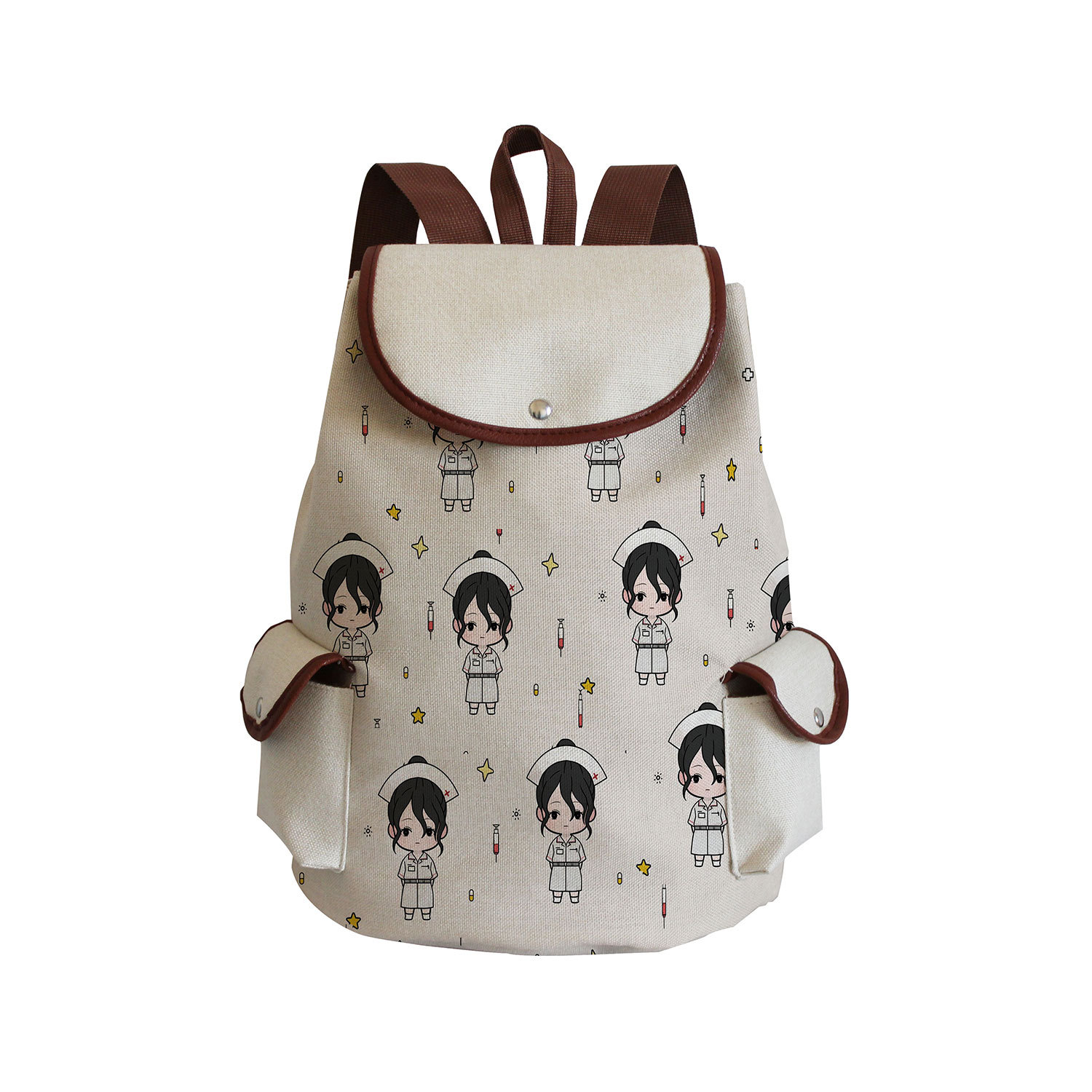 Picture of Cross-border Nurse Printed Backpack Medical Printed Large Capacity Backpack Cartoon Pattern Student Schoolbag Wholesale