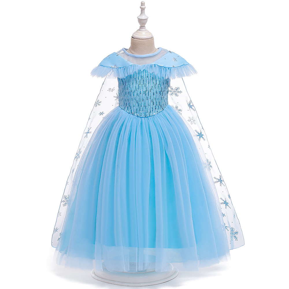 Cosplay Christmas Festival Performance Dress Children's Dress European and American New Frozen Girls Princess Dress Performance Dress