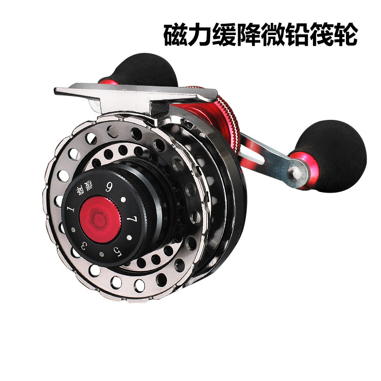 Picture of Komaron Magnetic Slow Down All-metal Raft Fishing Wheel Micro-lead Wheel Slow Down Valve Fishing Front Wheel Fishing Line Wheel