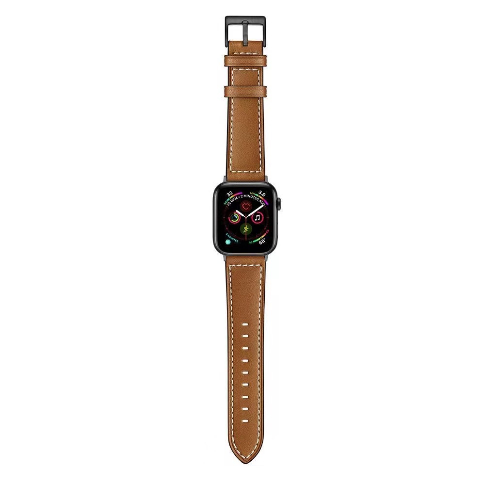 Picture of Suitable for Apple Watch S10/Ultra Watch Classic Car Line First Layer Cowhide Leather Strap