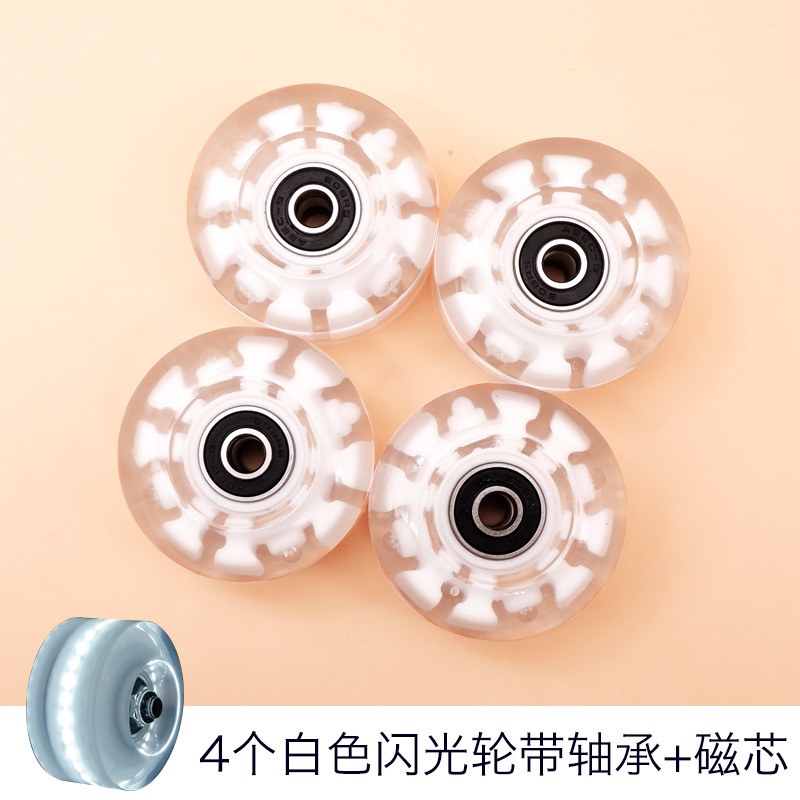 Picture of Factory spot double row skates luminous wheel four roller skates flash wheel skates wheel four a box