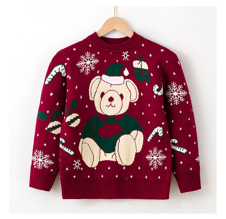 Picture of 2023 Europe and the United States new children's Christmas sweater children's clothing girls boys autumn and winter cartoon pullover sweater