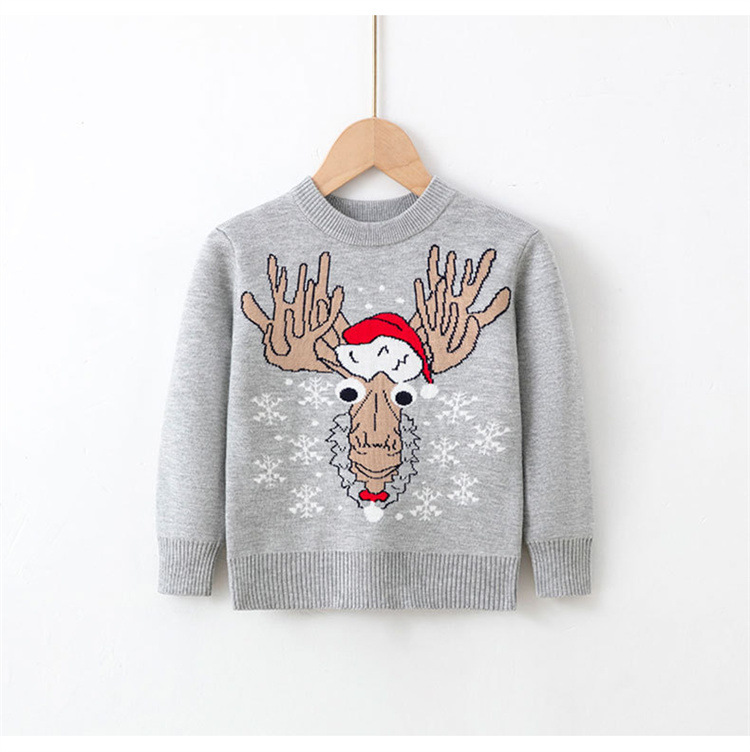 Picture of 2023 Europe and the United States new children's Christmas sweater children's clothing girls boys autumn and winter cartoon pullover sweater