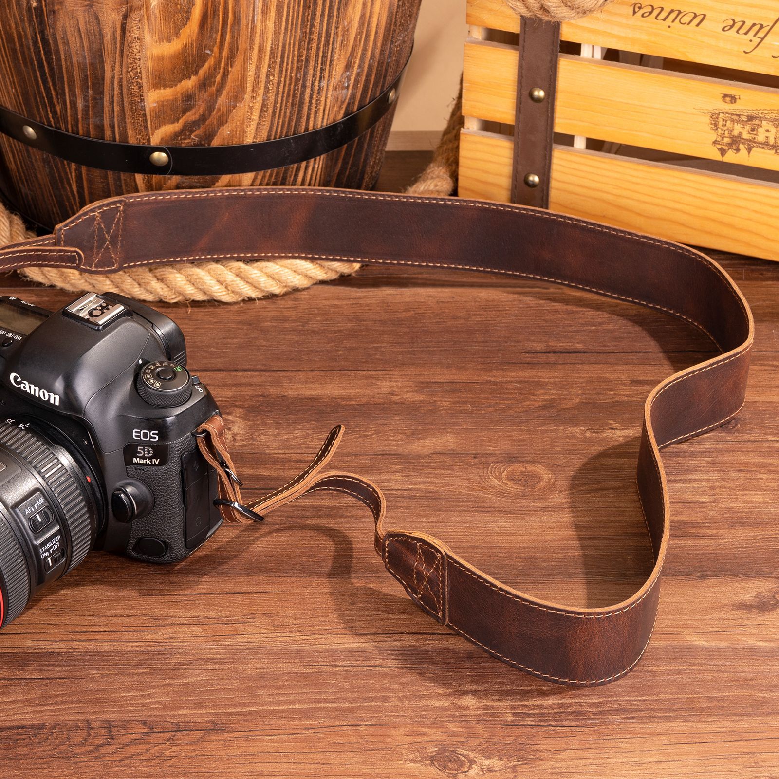 Marant First-Layer Cowhide Camera Accessories Single Shoulder Strap Retro Crazy Horse Leather Diagonal Strap Genuine Leather Camera Shoulder Strap