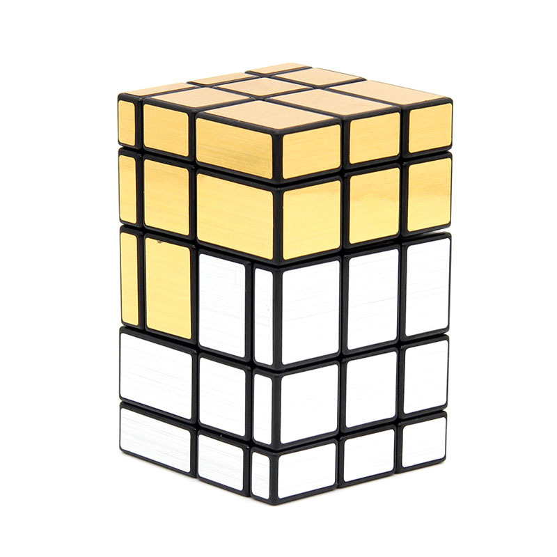 Picture of Two Siamesed Mirror Rubik's Cube Handmade DIY Alien Bundled Restricted Rotating Mirror 2 Siamesed Fun Intelligence Rubik's Cube