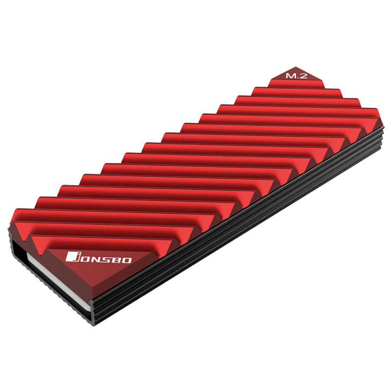 Picture of Qiao Sibo M.2-3 Red Grey Computer Solid State Drive Heat Sink M.2 2280 Passive Heat Sink