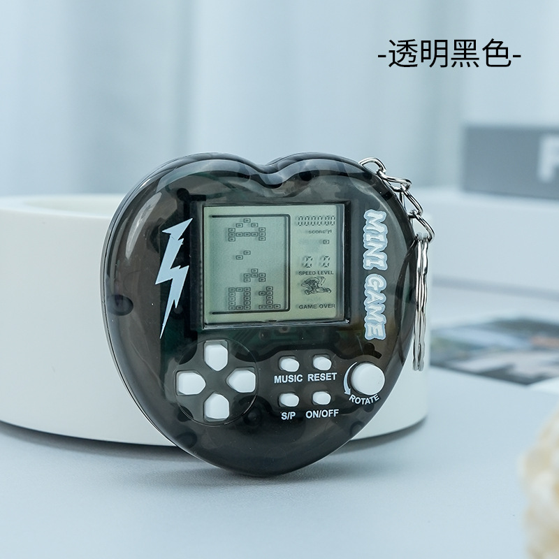 Picture of Cross-border hot-selling love children's toys palm Tetris video game machine keychain creative small pendant