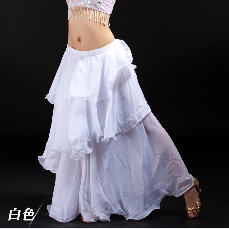 Picture of Dancer spiral skirt chiffon cake skirt belly dance light elegant skirt source factory primary source