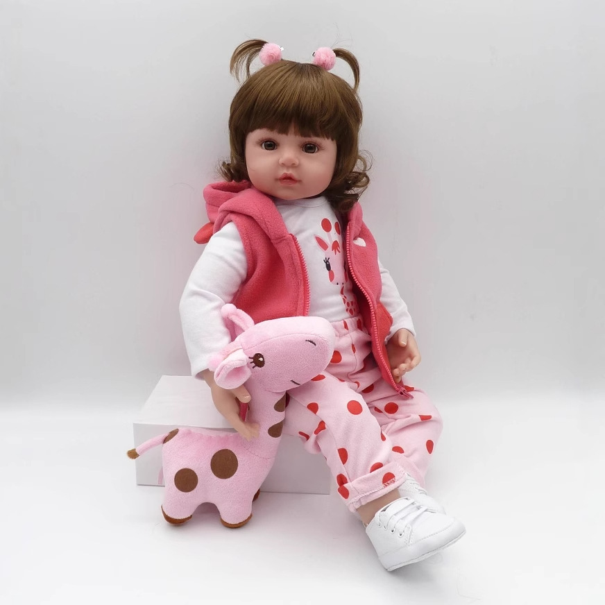 Picture of Bebe Doll Reborn Toddler 47cm Soft Silicone Reborn Baby Doll