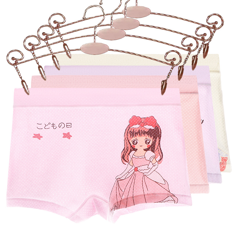 Picture of Children's Underwear Women's Pure Cotton Boxer Non-Clamping Pp Thin Mesh Baby Girl's Medium and Large Kidsren's Boxer Briefs for Small and Medium-Sized Kidsren