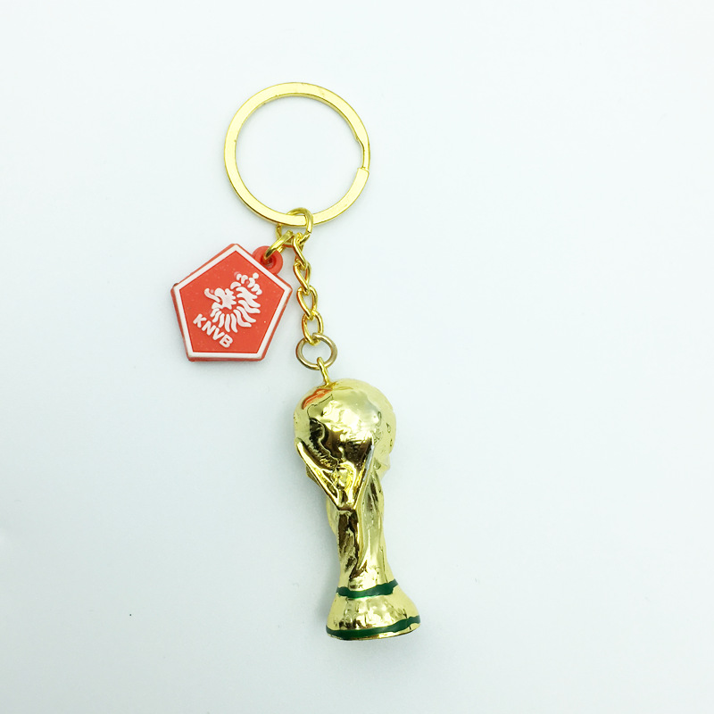 Picture of Brazil France Portugal Hercules Cup World Cup plus PVC team emblem football resin trophy fans keychain