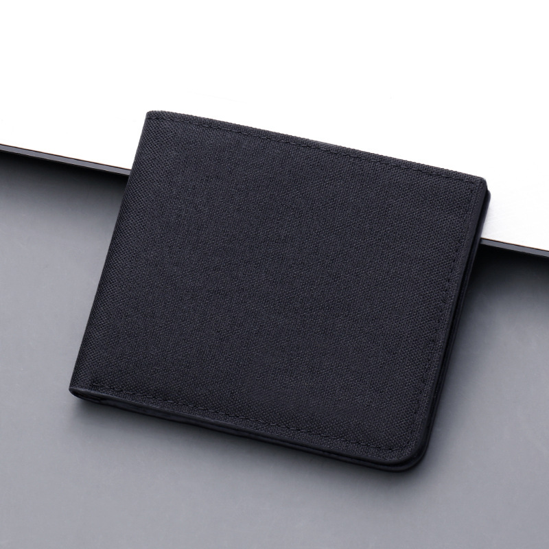 Picture of jolizeon Men's Short Wallet Canvas Multi-Card Holder Horizontal Denim Wallet Ultra-Thin Dollar Wallet