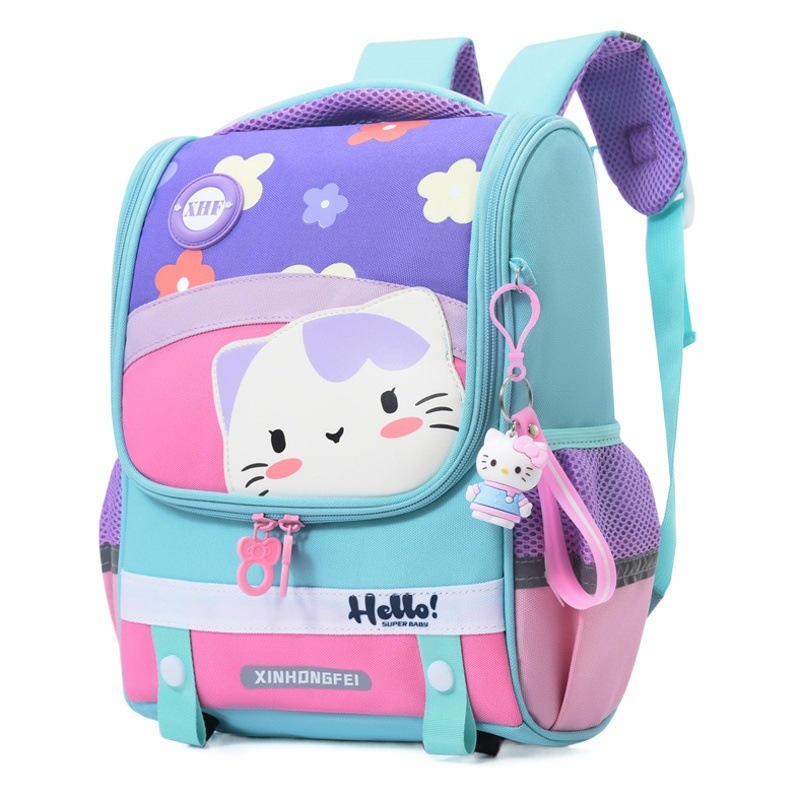 2024 new kindergarten primary school student backpack cute cartoon boys and girls contrast color large capacity Children's schoolbag
